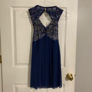 Navy open back lyrical costume